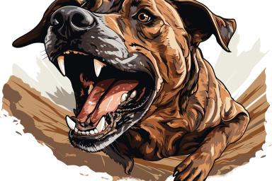 ai generated dog pitbull aggressive 8137861